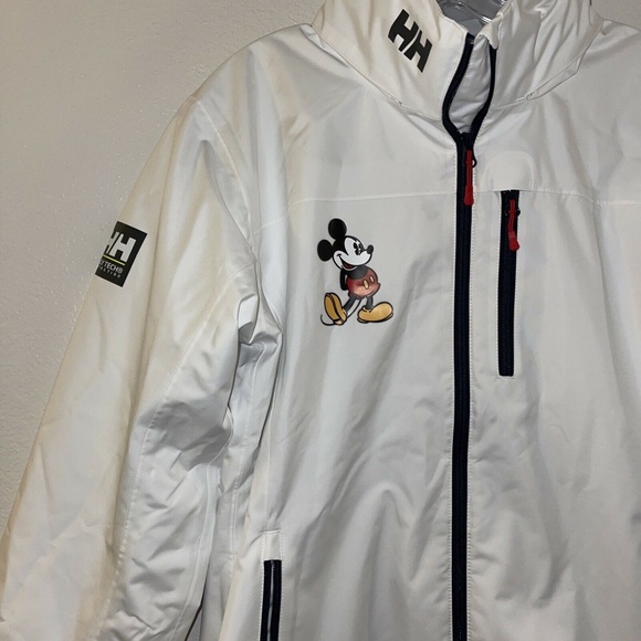 Disney Helly Hansen DISNEY HOODED JACKET Women's Mickey Water/Windproof White - Picture 2 of 8